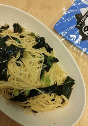 ワカメの和風パスタ-レシピのメイン写真