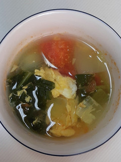 チンゲン菜とトマトの卵スープ-レシピのメイン写真