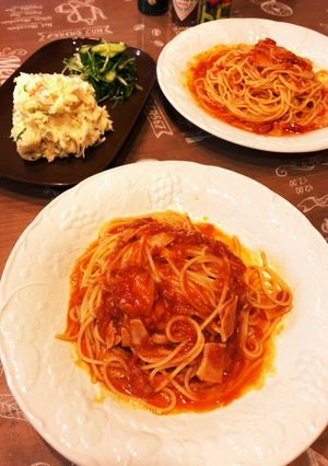 簡単　トマトとベーコンのパスタ-レシピのメイン写真