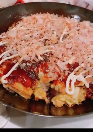 美味しくてびっくり！納豆茄子お好み焼き-レシピのメイン写真