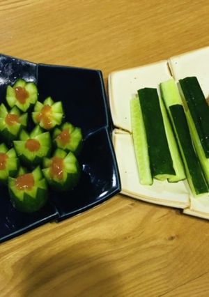 歯ごたえ良✨うめきゅう&もろきゅう✨-レシピのメイン写真