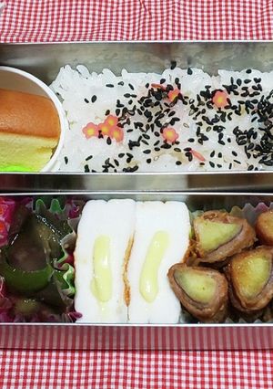 中学生のお弁当 2022.4.18-レシピのメイン写真