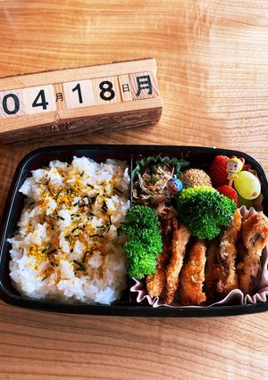 2022.4/18 中学生男子お弁当-レシピのメイン写真