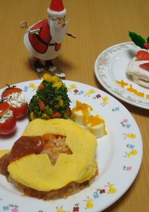 離乳食後期☆クリスマスプレート①-2-レシピのメイン写真