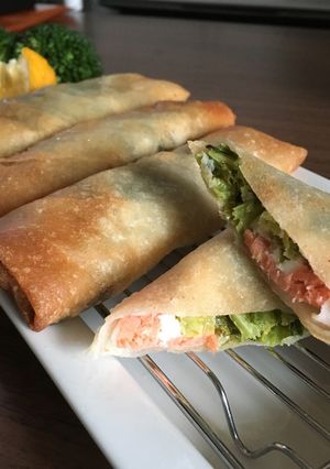 サーモンの春巻き-レシピのメイン写真