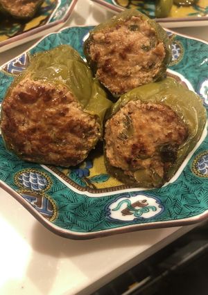 ピーマンの肉詰め(照焼き風)-レシピのメイン写真