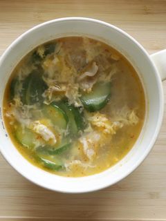 きゅうりと豚肉の中華スープ-レシピのメイン写真