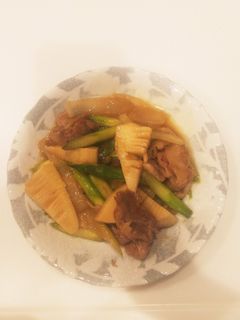 豚肉と筍とアスパラの中華風炒め-レシピのメイン写真