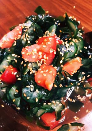 副菜に♪ワカメ、きゅうり、トマトの酢の物-レシピのメイン写真