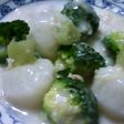 小かぶとブロッコリーの蟹豆乳あんかけ