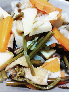 わらびとタケノコのあっさり炒り煮-レシピのメイン写真