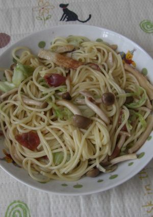 キャベツとキノコの梅風味パスタ★-レシピのメイン写真