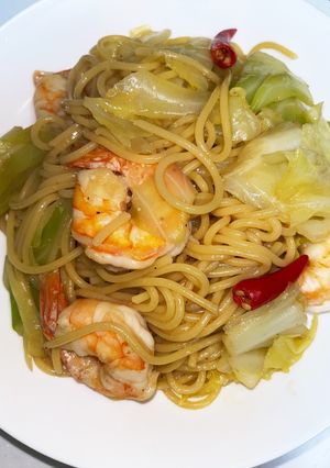 海老とキャベツの和風パスタ-レシピのメイン写真