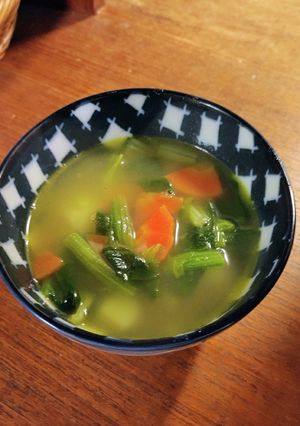 人参とじゃがいも、青菜のスープ-レシピのメイン写真