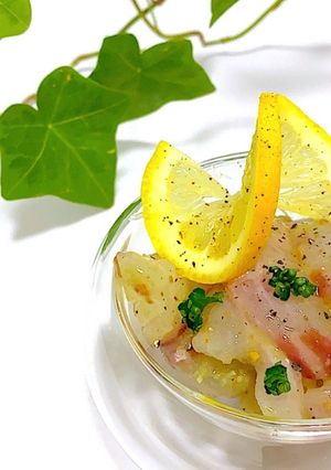 簡単！鯛のカルパッチョ！-レシピのメイン写真