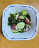 三陸産塩蔵わかめとタコときゅうりの酢の物