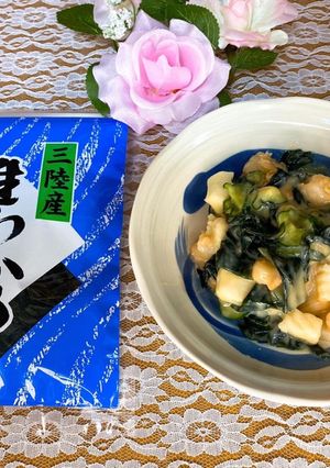 三陸産塩蔵わかめのからし酢味噌和え-レシピのメイン写真