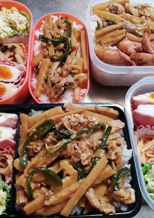 高校生息子、旦那、娘弁当(4/19)-レシピのメイン写真