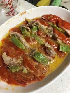 豚ロースとアボカドトマトのレンチン蒸し-レシピのメイン写真