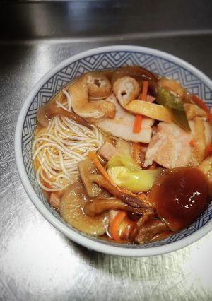ナメコと豚バラ汁の素麺❨(@≧↺≦@)❩-レシピのメイン写真