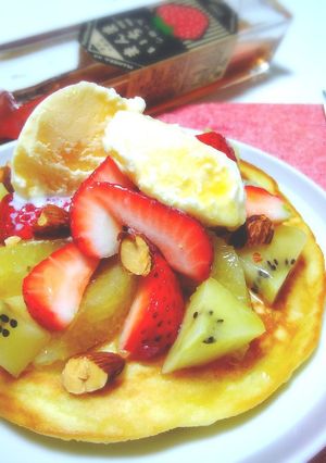 旬のフルーツdeごちそう★ホットケーキ♡-レシピのメイン写真