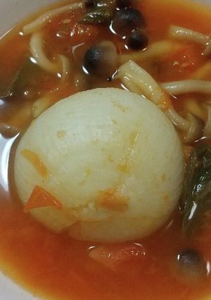 新玉ねぎの丸ごとトマトスープ-レシピのメイン写真