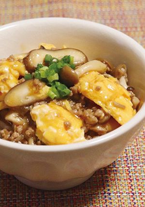 きのこたっぷり麻婆たまご丼-レシピのメイン写真