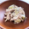 鶏胸肉と長芋のネバネバ赤しそマヨポン和え