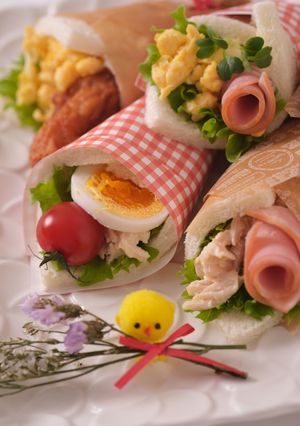 【母の日レシピ】ブーケサンドイッチ✿-レシピのメイン写真