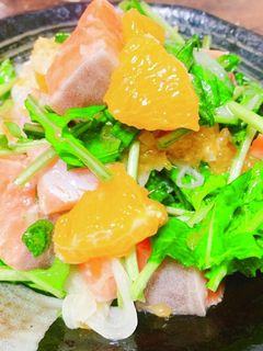 サーモンと不知火のサラダ-レシピのメイン写真
