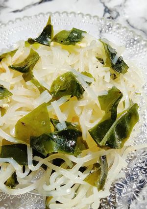 三陸わかめで作る中華味春雨サラダ-レシピのメイン写真