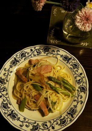 アスパラとベーコンのパスタ-レシピのメイン写真