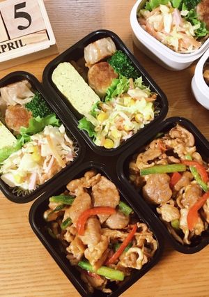 豚こまのピリ辛炒め弁当 22/4.15-レシピのメイン写真