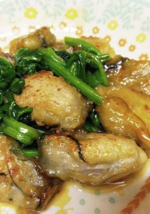 ほうれん草とかきのバターソテー-レシピのメイン写真