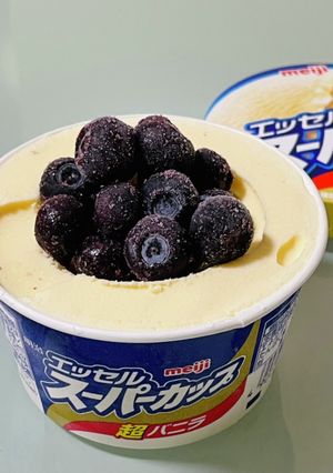 ジョナサン風…ブルーベリーソフトアイス-レシピのメイン写真