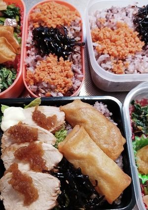 高校生息子、旦那、娘弁当(4/20)-レシピのメイン写真