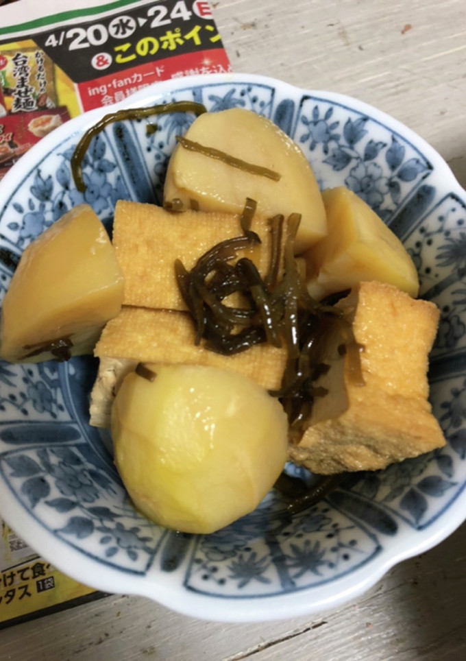 新じゃがと厚揚げの麺つゆ煮-レシピのメイン写真