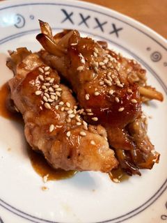 【お弁当】照り焼きで☆まいたけの豚肉巻き-レシピのメイン写真