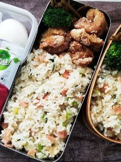 大根葉とハム炒飯弁当(4.20)-レシピのメイン写真