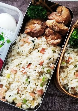 大根葉とハム炒飯弁当(4.20)-レシピのメイン写真