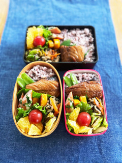私のお弁当⑤焼き鯖弁当×3人分-レシピのメイン写真