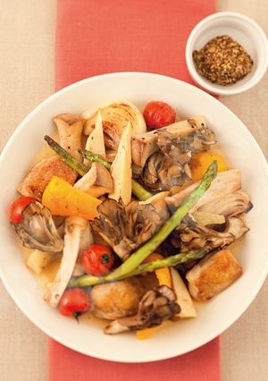 雪国きのこと春野菜の焼きマリネサラダ-レシピのメイン写真