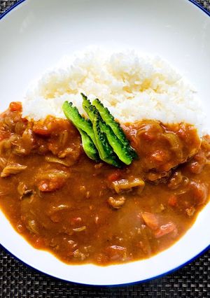 作り置きカレーにトマトちょい足し-レシピのメイン写真