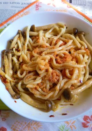 しめじ入りタラコ焼きうどん-レシピのメイン写真