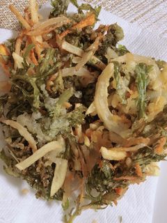新玉ねぎと春菊のかき揚げ-レシピのメイン写真