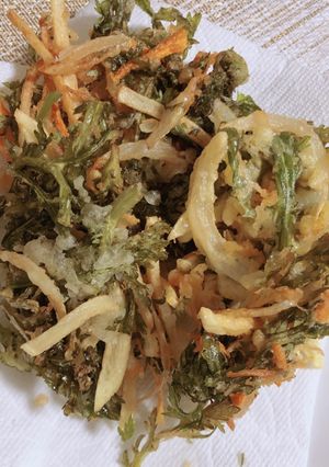 新玉ねぎと春菊のかき揚げ-レシピのメイン写真