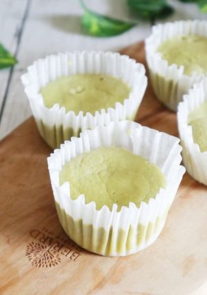 レンジで簡単!低糖質抹茶チーズケーキ-レシピのメイン写真