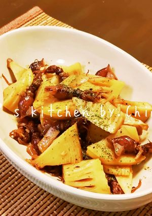 簡単☆ホタルイカと筍のにんにく醤油炒め-レシピのメイン写真