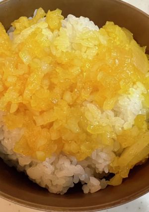 簡単!一瞬調理飯!激うま卵黄たくあん丼-レシピのメイン写真