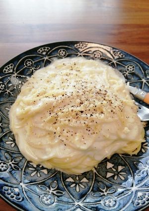 レンジでクリームパスタ-レシピのメイン写真